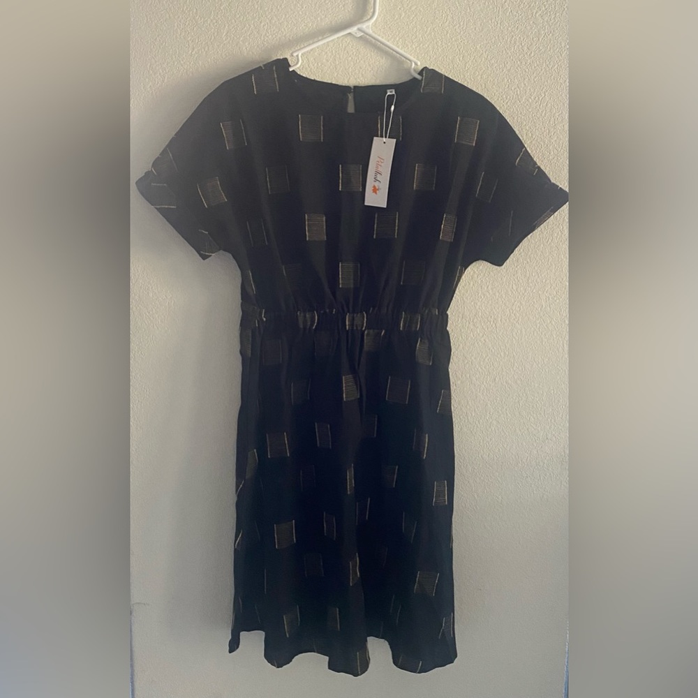 NWT Petallush Black Women's Dress in Size Medium